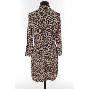 SANDRO Stylish Black and Gold Heart Print Dress